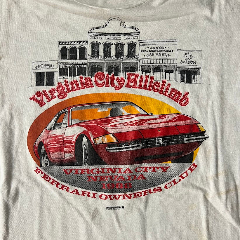 80s Virginia City Hillclimb Ferrari Owners Club Single Stitch Tee XL