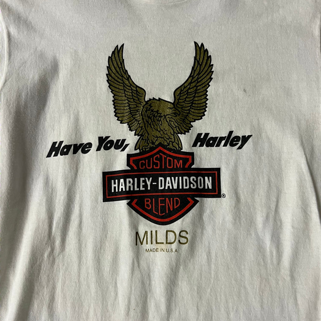 90s Fruit of the Loom White Worn In Tee M