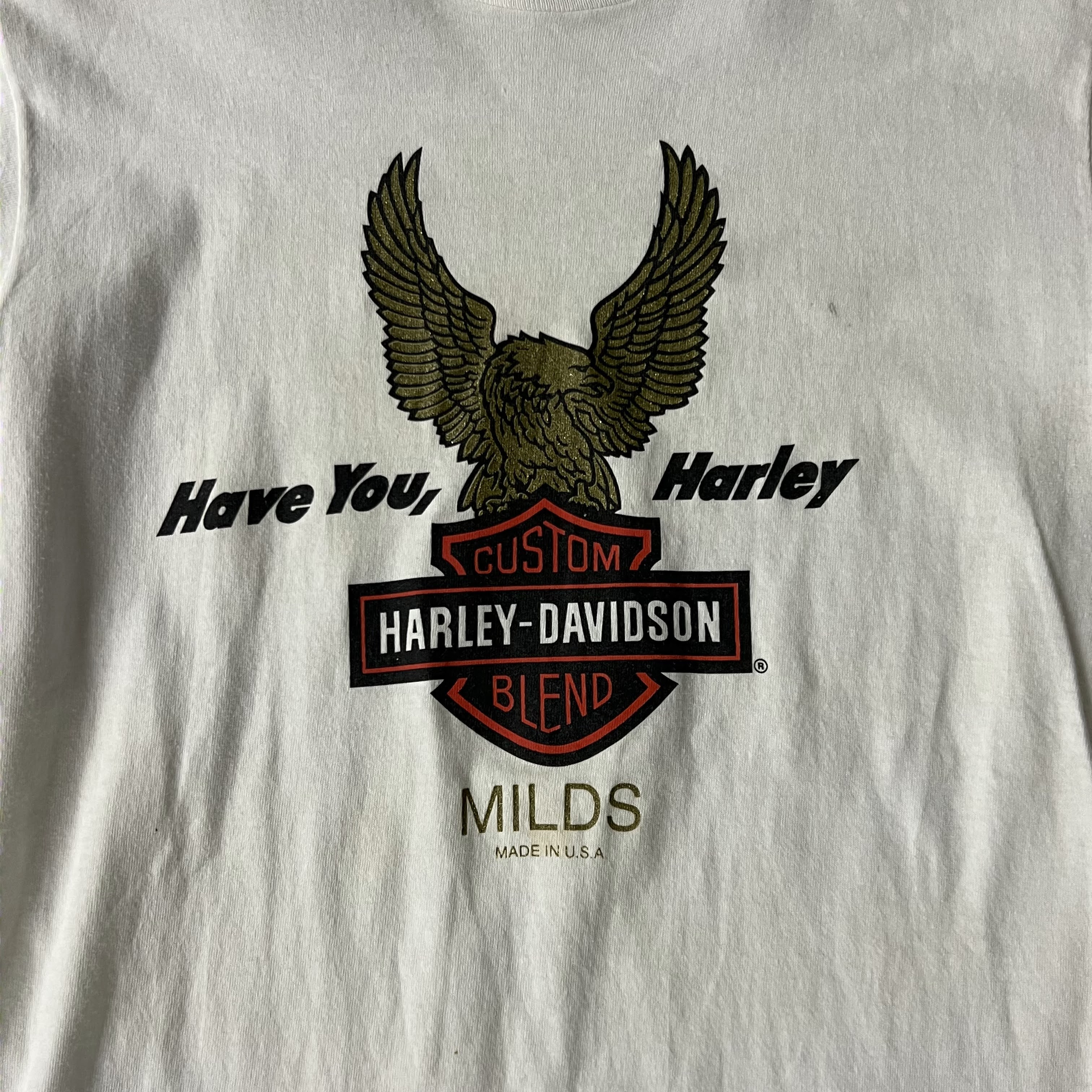 90s Fruit of the Loom White Worn In Tee M