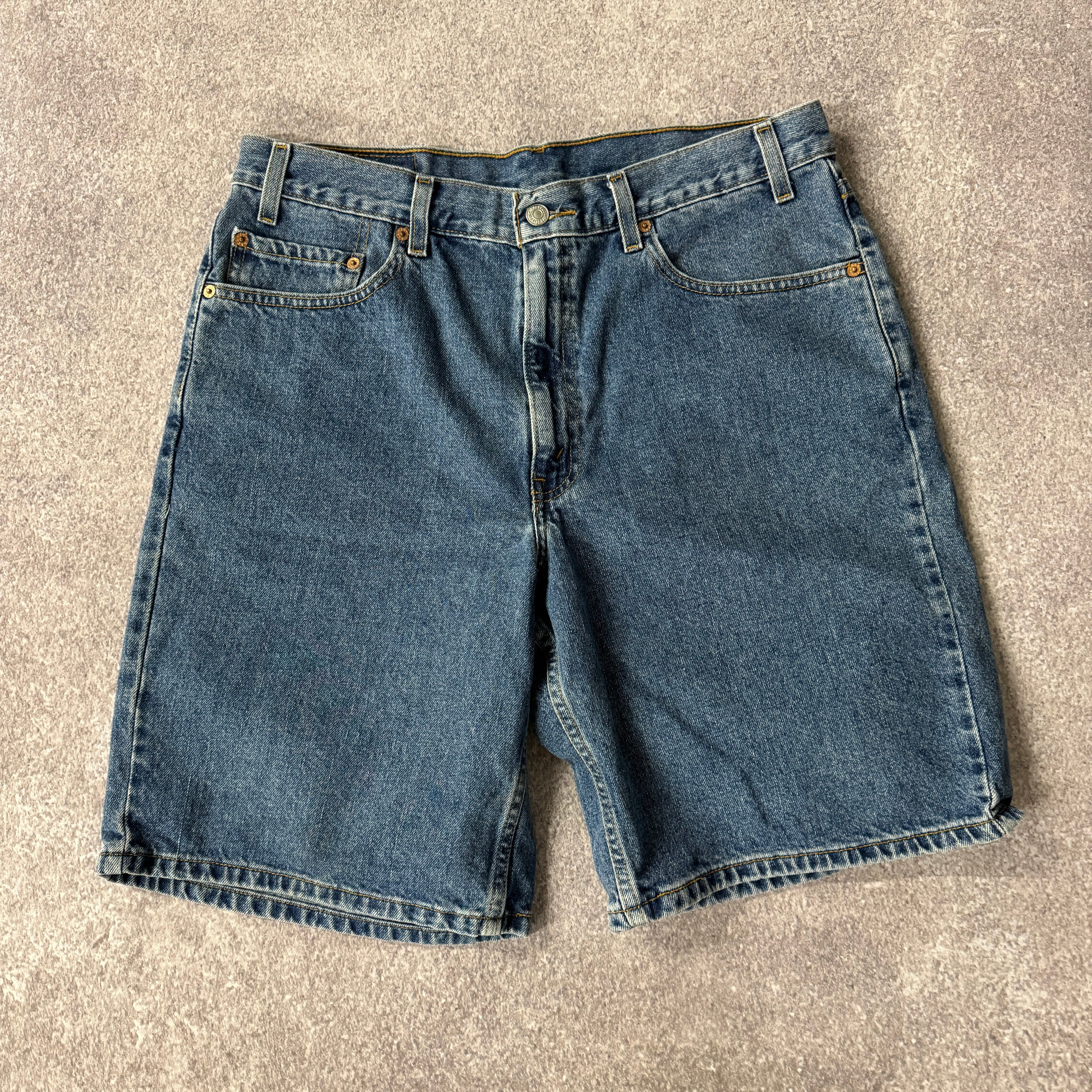 Y2K Levi's Blue Relaxed Worn In Shorts 36W