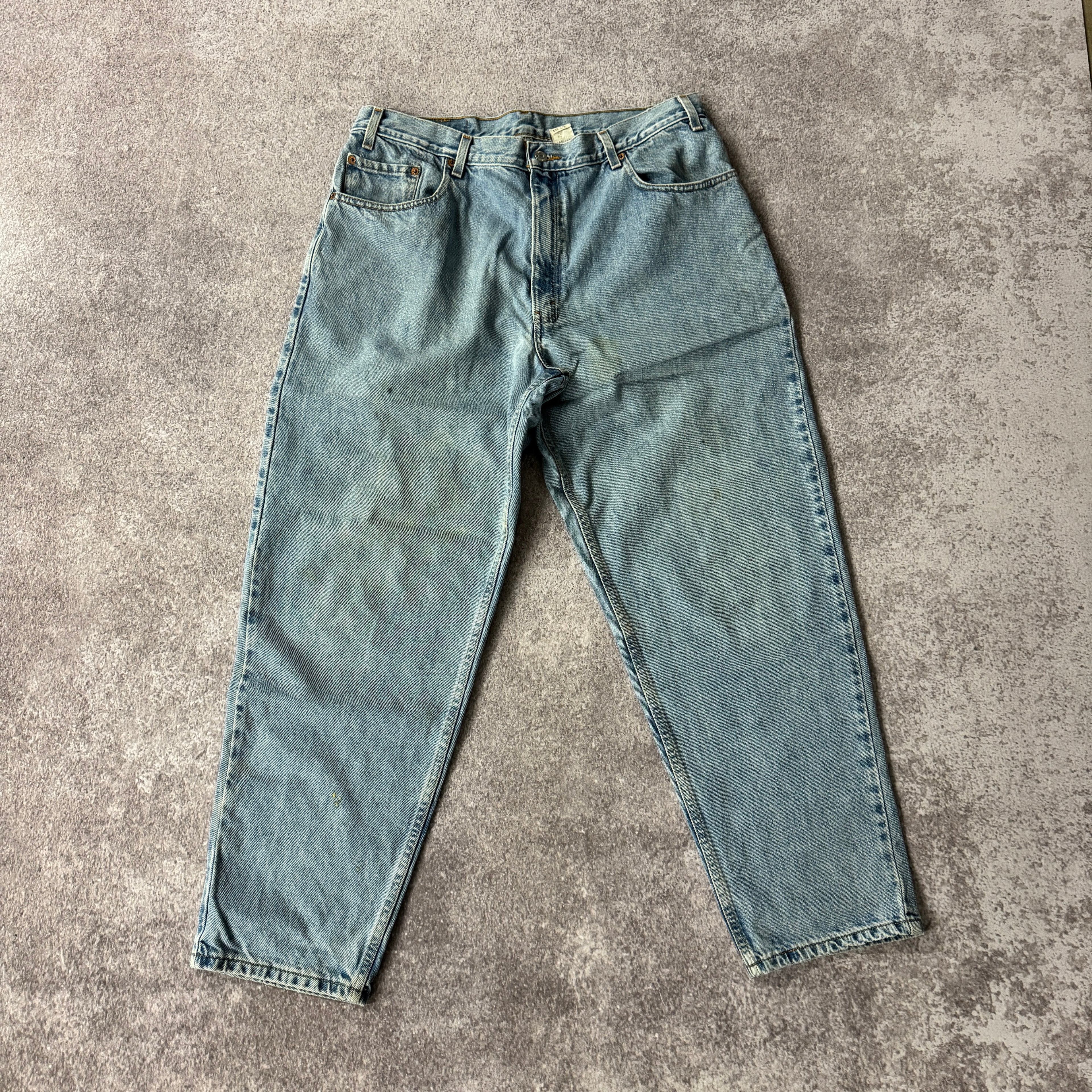 90s Levi's Blue Relaxed Worn In Jeans 38W x 30L