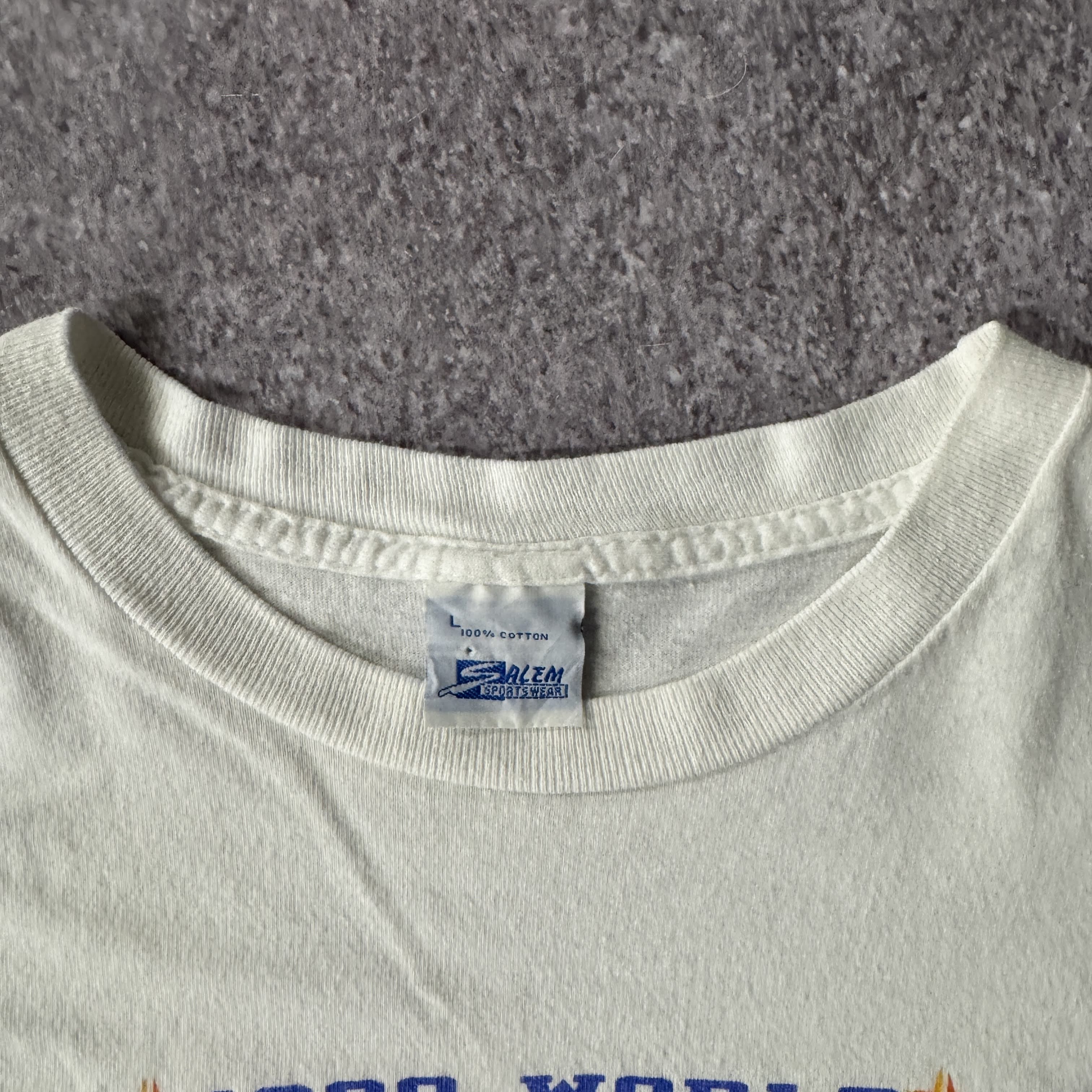 90s Detroit Pistons Back 2 Back NBA Champions Salem Sportswear Single Stitch Tee L