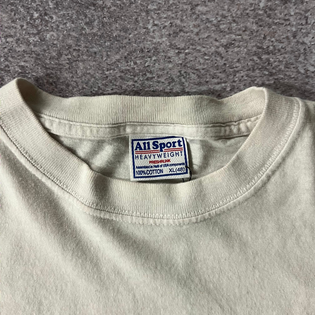Y2K All Sport White Worn In Tee XL