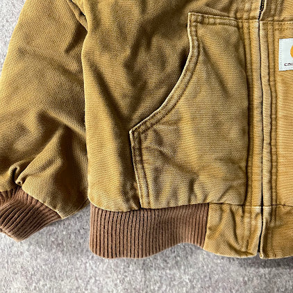 Modern Carhartt Kids Quilt Lined Workwear Outdoor Tan Jacket XXS