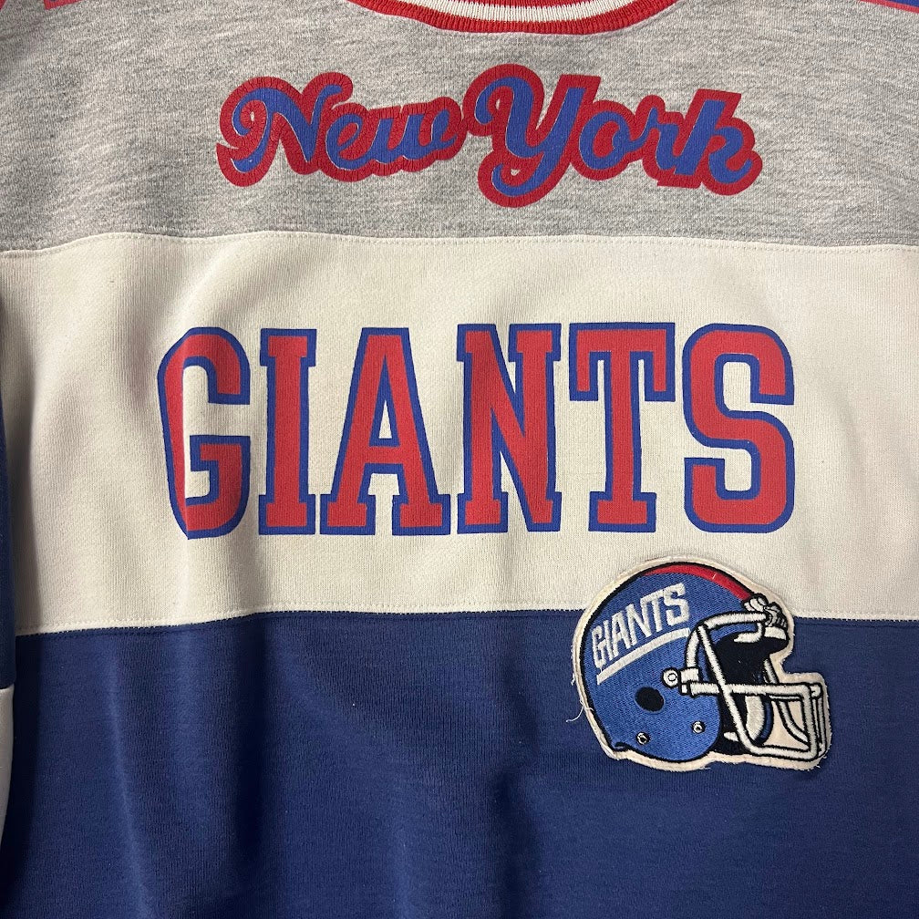 90s New York Giants NFL Champion Patchwork Embroidered Back Graphic Crewneck M