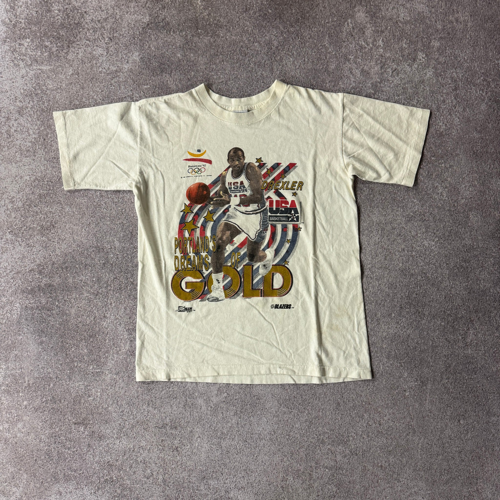 90s Portland Trail Blazers USA Basketball Single Stitch Tee M