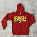 90s Soffe Heavy Sweats Red Big Logo Hoodie L