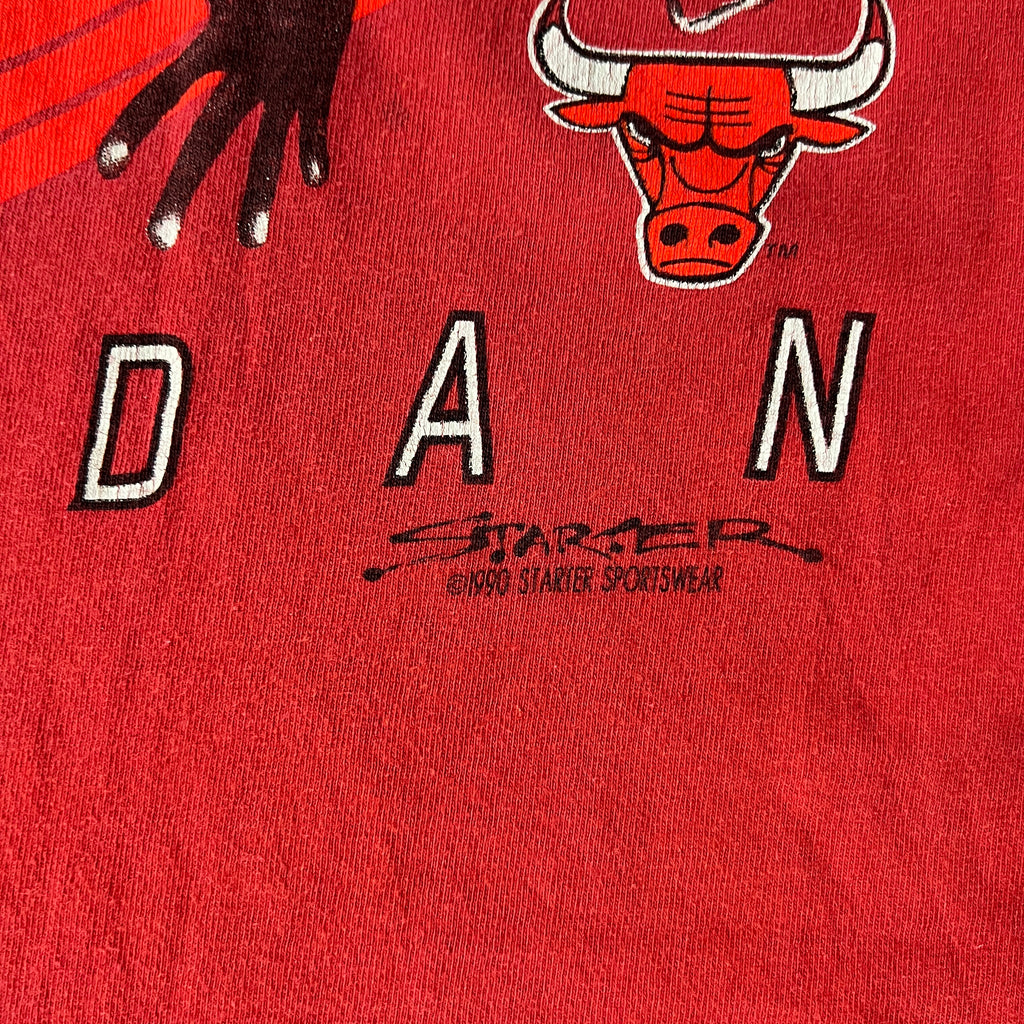 90s Chicago Bulls Starter Big Logo Tee XL