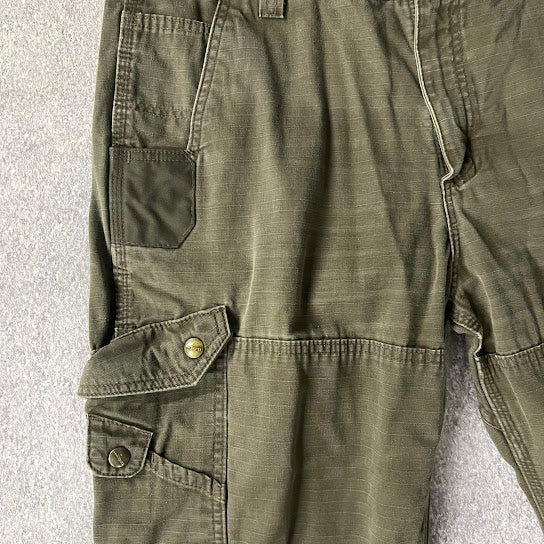 2010s Carhartt Workwear Distressed Relaxed Green Vintage Pants 38x30