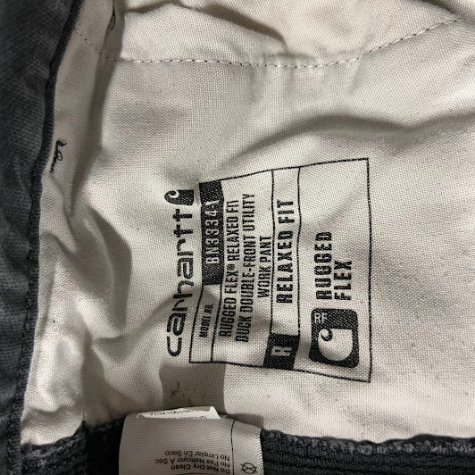 2010s Carhartt Workwear Distressed Relaxed Gray Vintage Pants 34x32