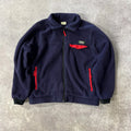 90s LL Bean Sherpa Lined Made in USA Vintage Outdoor Zip Up L