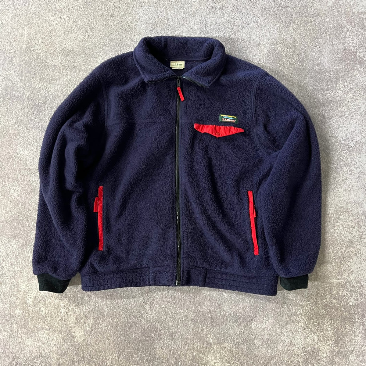 90s LL Bean Sherpa Lined Made in USA Vintage Outdoor Zip Up L