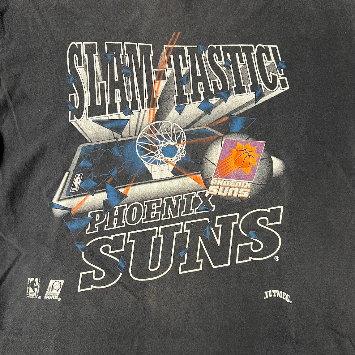 90s Phoenix Suns Nutmeg Mills Sun Faded Single Stitch Tee L