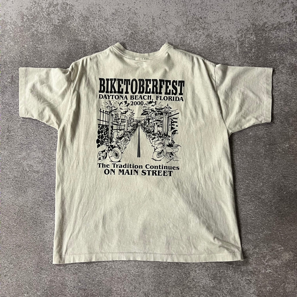 Y2K Calvin Klein Daytona Beach White Worn In Tee L