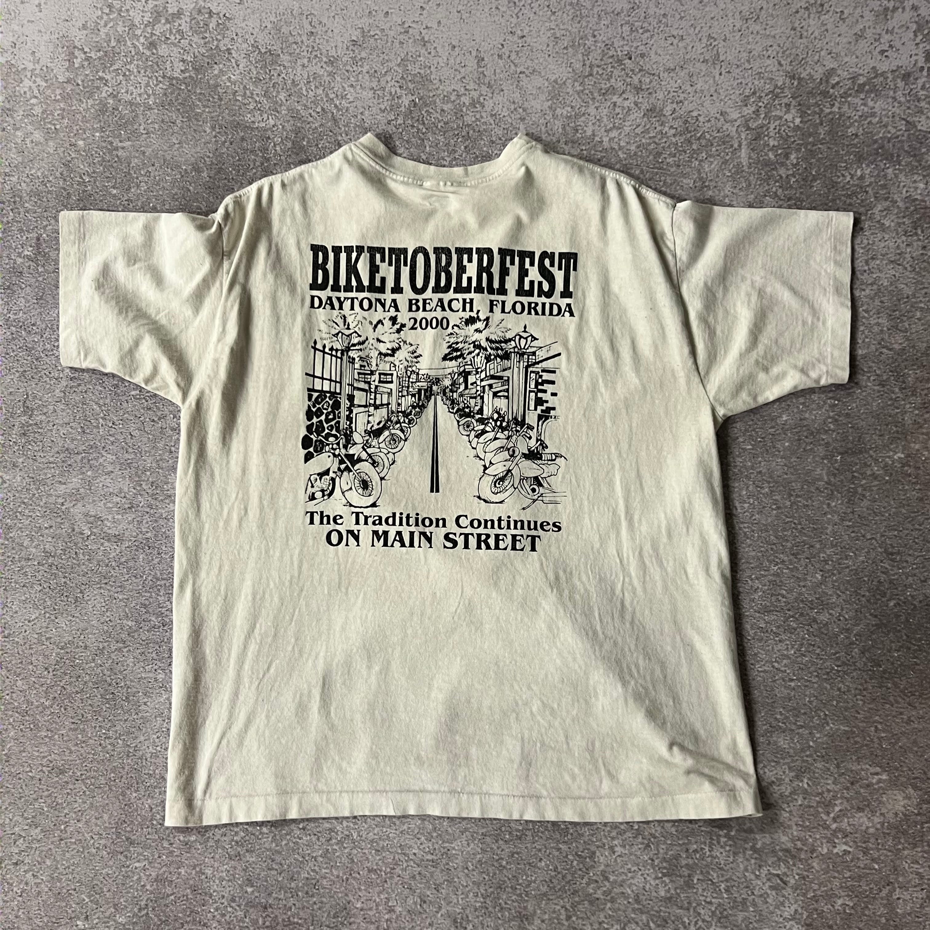 Y2K Calvin Klein Daytona Beach White Worn In Tee L