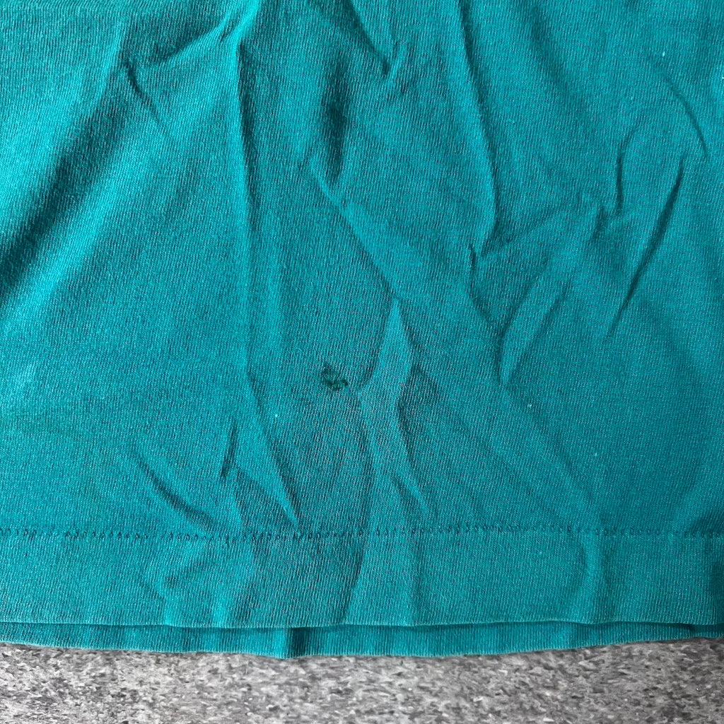 90s Miami Dolphins Trench Faded Single Stitch Tee L