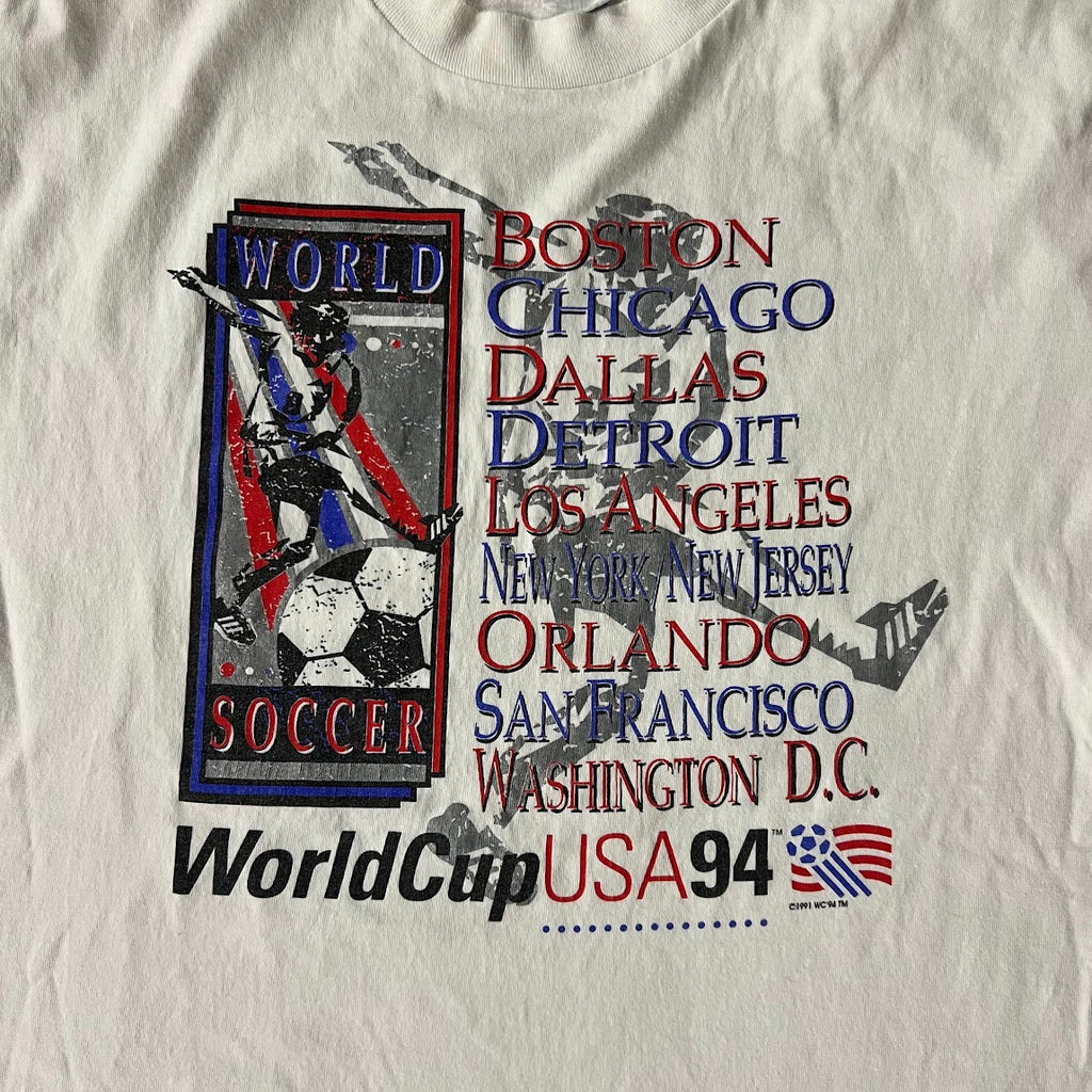 90s USA, World Cup High 5 Big Logo Tee XL