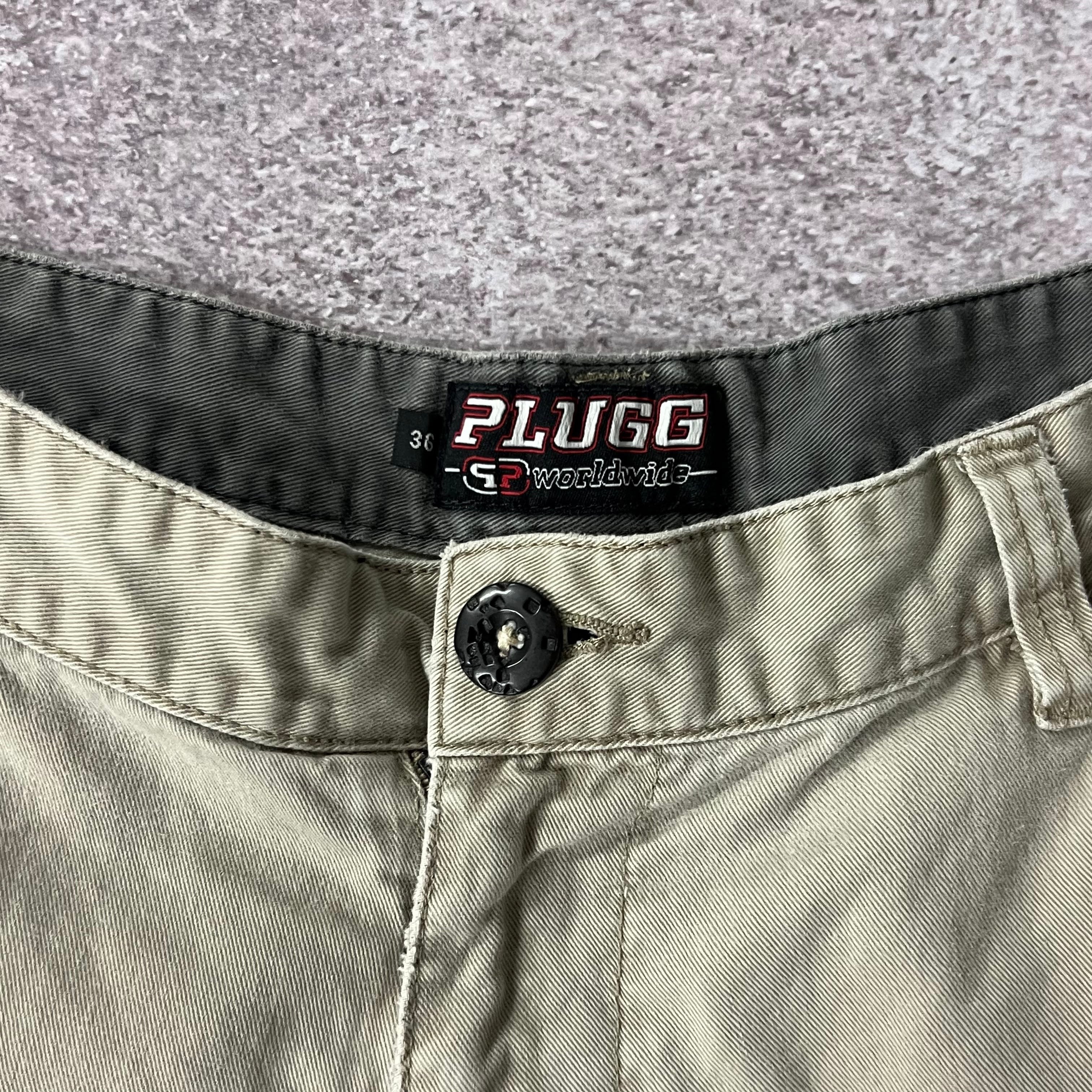 Y2K PLUGG Tan Workwear Shorts 36W x 10L