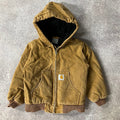 Modern Carhartt Kids Quilt Lined Workwear Outdoor Tan Jacket XXS