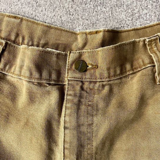 2010s Carhartt Workwear Distressed Relaxed Tan Vintage Pants 38x32