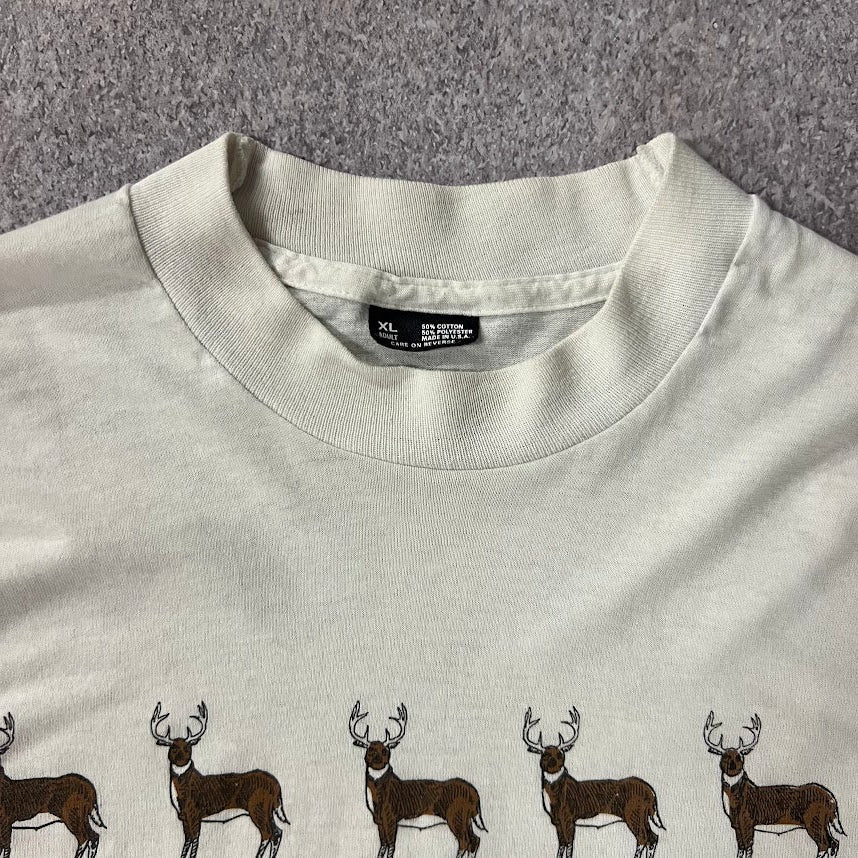 90s Maine Big Logo Single Stitch Made in USA Vintage Outdoor Tee XL