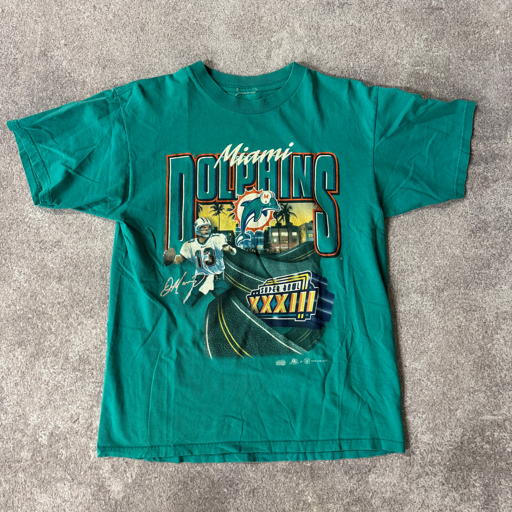 90s Miami Dolphins Salem Sportswear Big Logo Tee L
