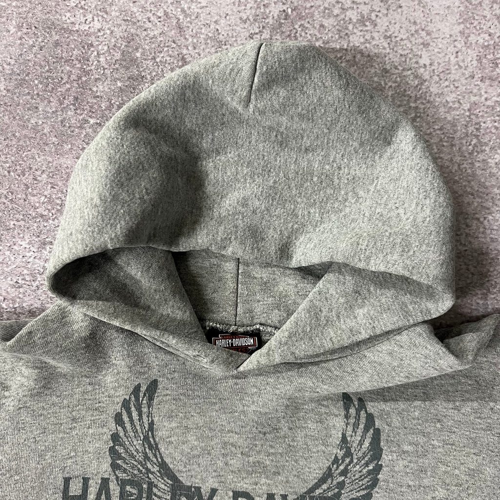 Y2K Harley Davidson Portland, Maine Gray Worn In Hoodie M