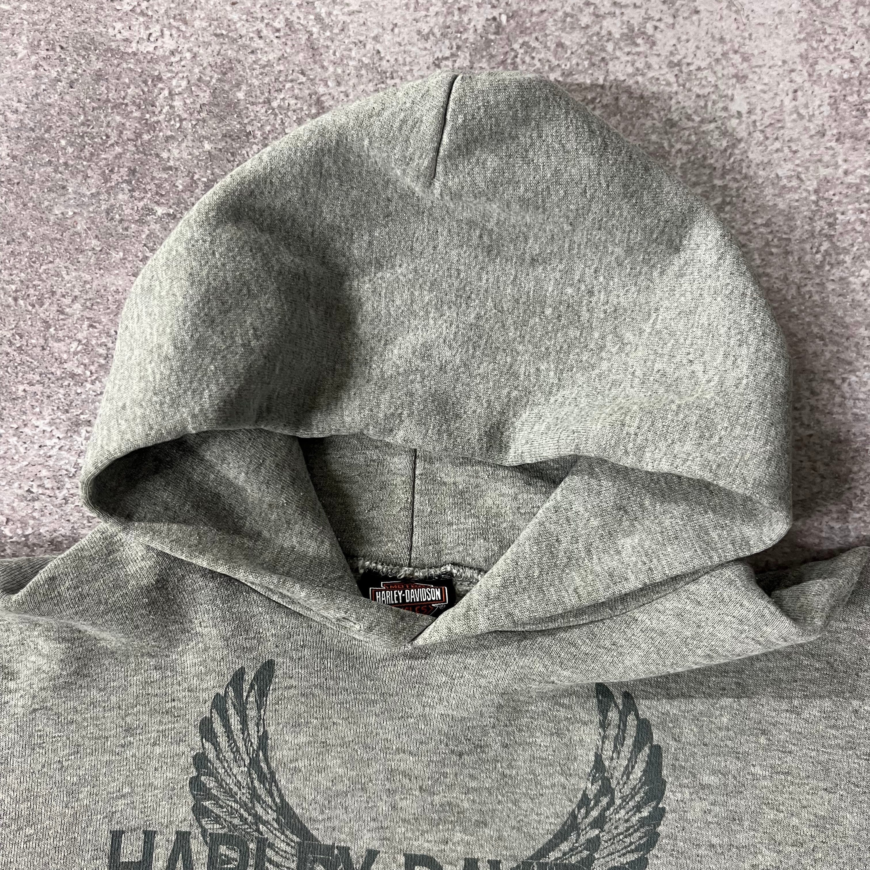Y2K Harley Davidson Portland, Maine Gray Worn In Hoodie M