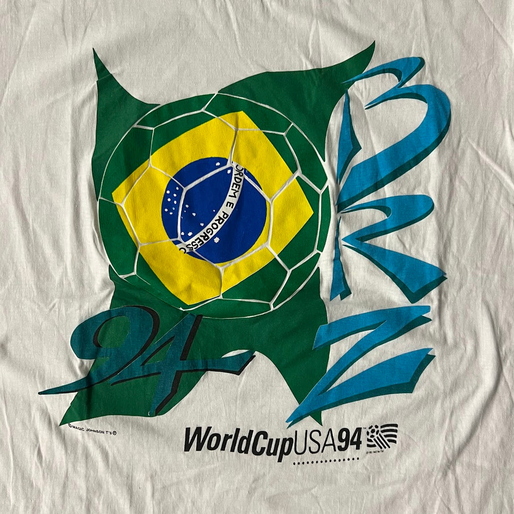 90s Brazil Magic Johnson T's Big Logo Tee L