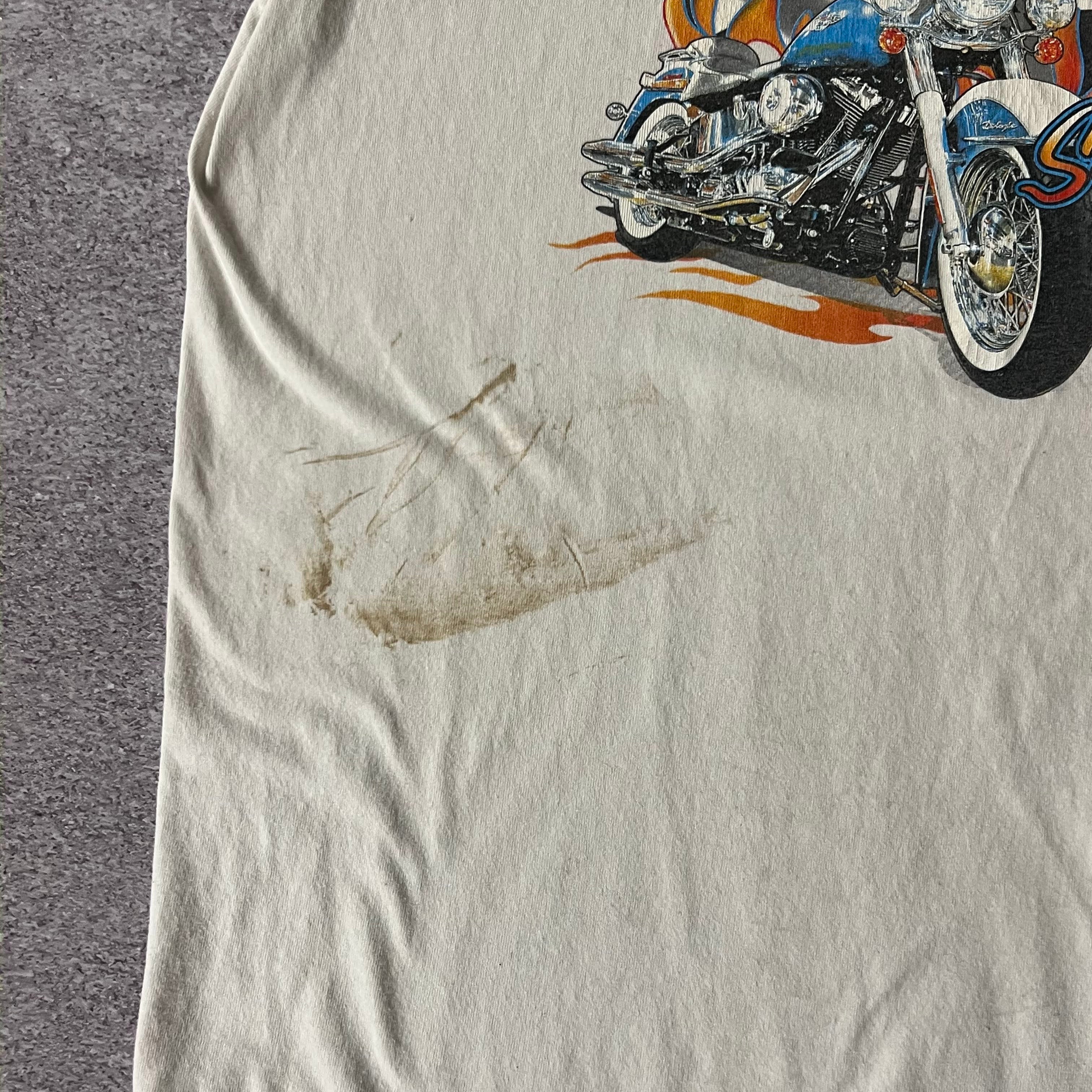 90s Harley Davidson Delaware White Distressed Tee XL