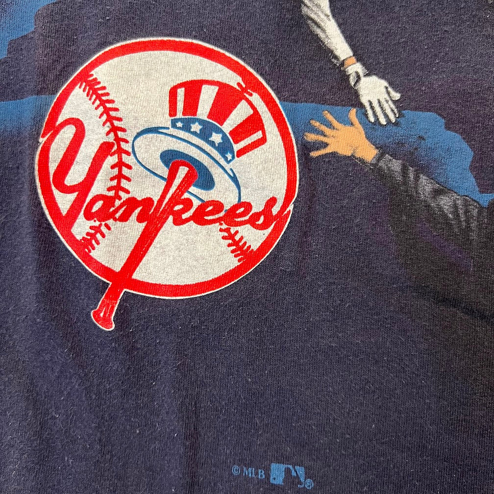 90s New York Yankees MLB Home Team Advantage Embroidered Big Logo Tee L