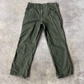 2010s Carhartt Workwear Faded Loose Green Vintage Pants 36x32