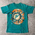 90s Miami Dolphins Trench Faded Single Stitch Tee L