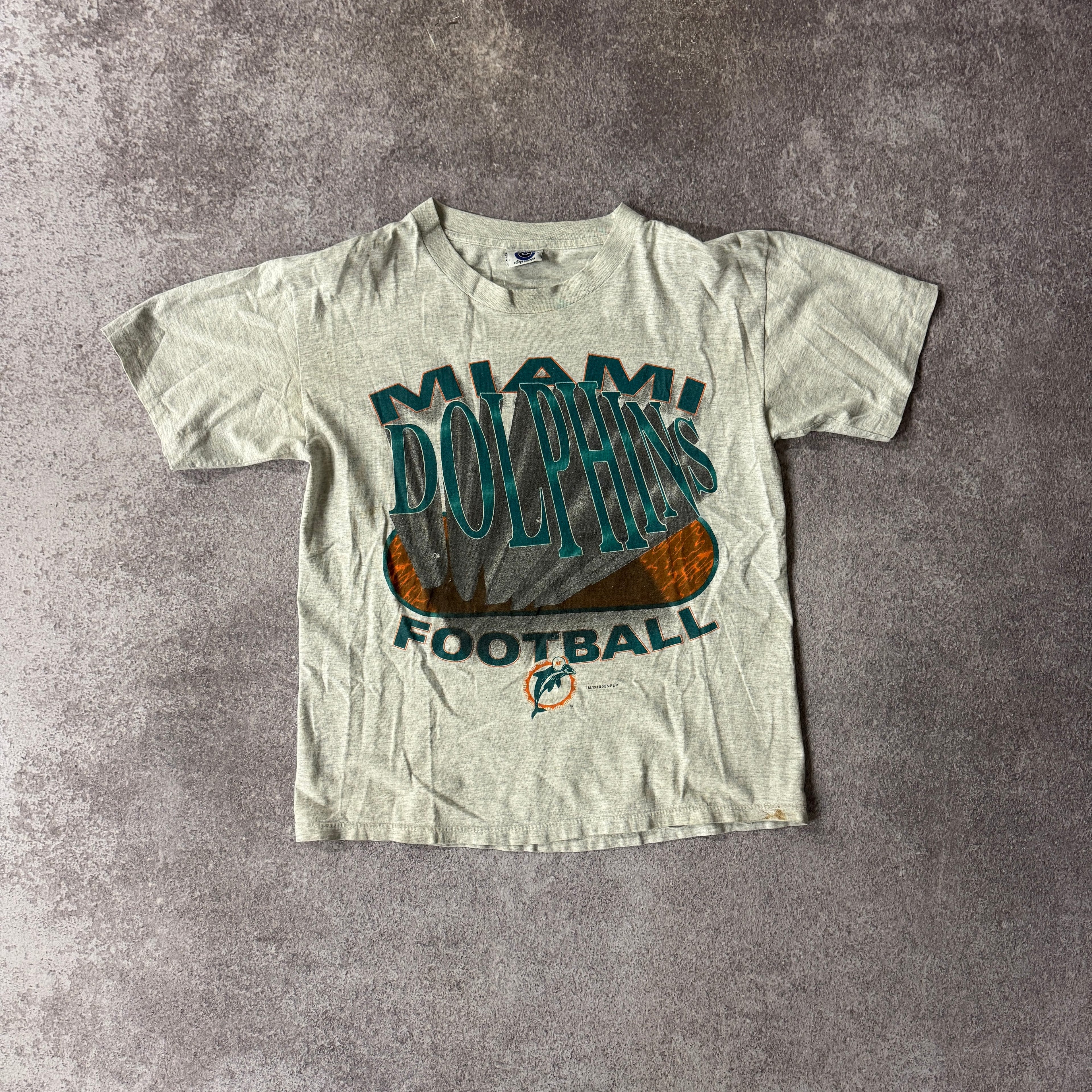 90s Miami Dolphins College Concepts Single Stitch Tee L