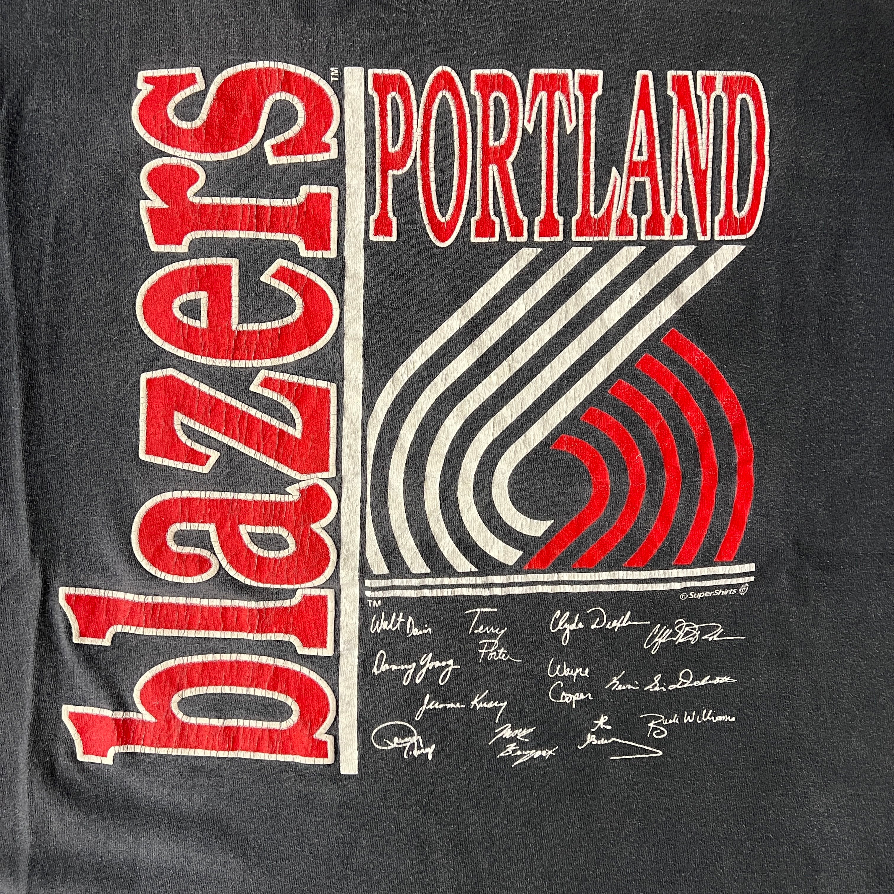 90s Portland Trail Blazers America's Finest Cracked Print Tee XL