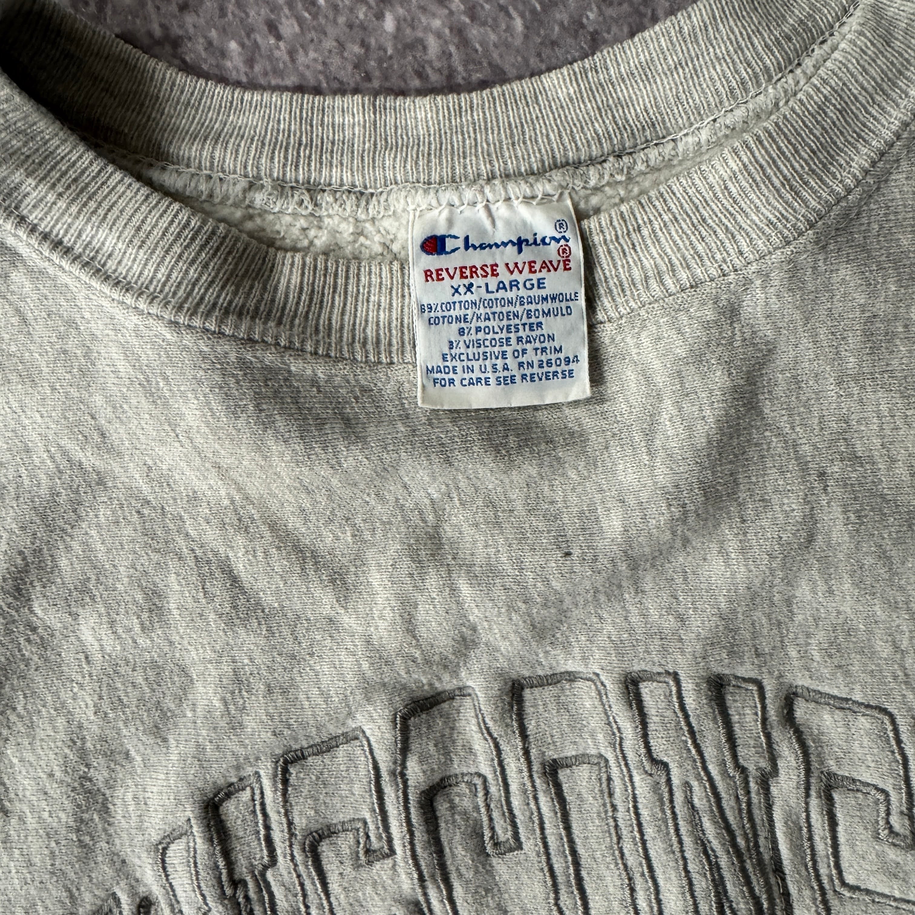 90s Champion Wisconsin Reverse Weave Crewneck XXL