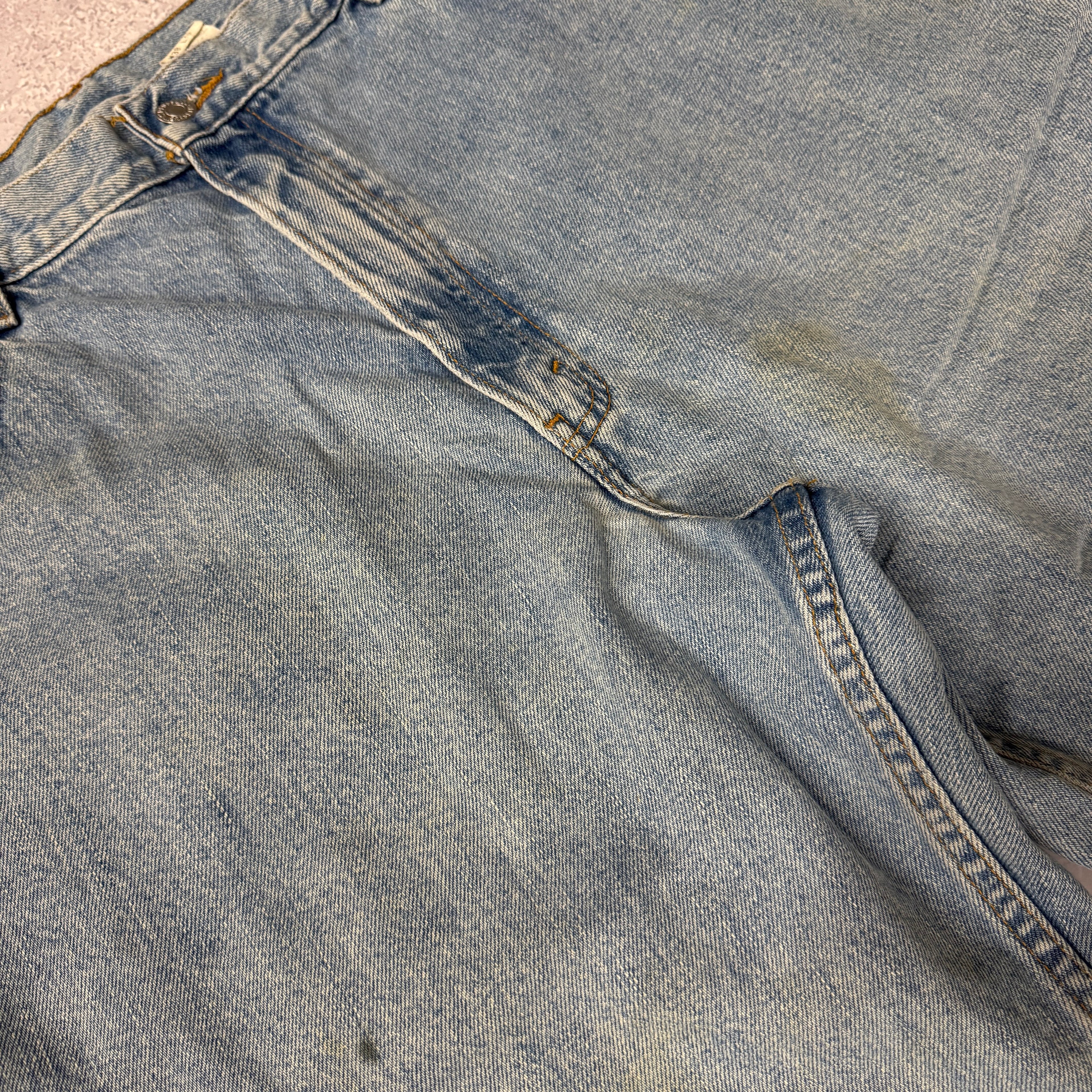90s Levi's Blue Relaxed Worn In Jeans 38W x 30L