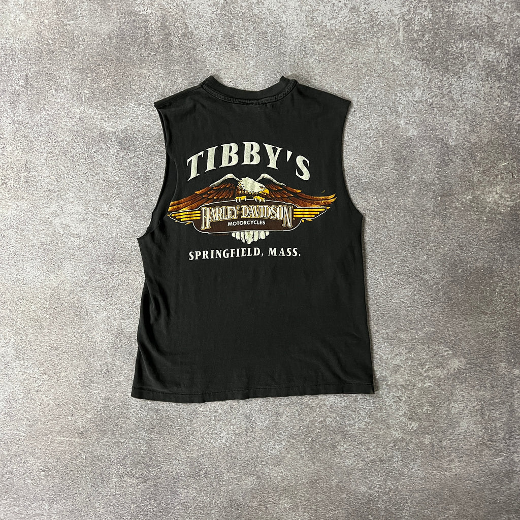90s Harley Davidson Springfield, MA Distressed Tank Top M