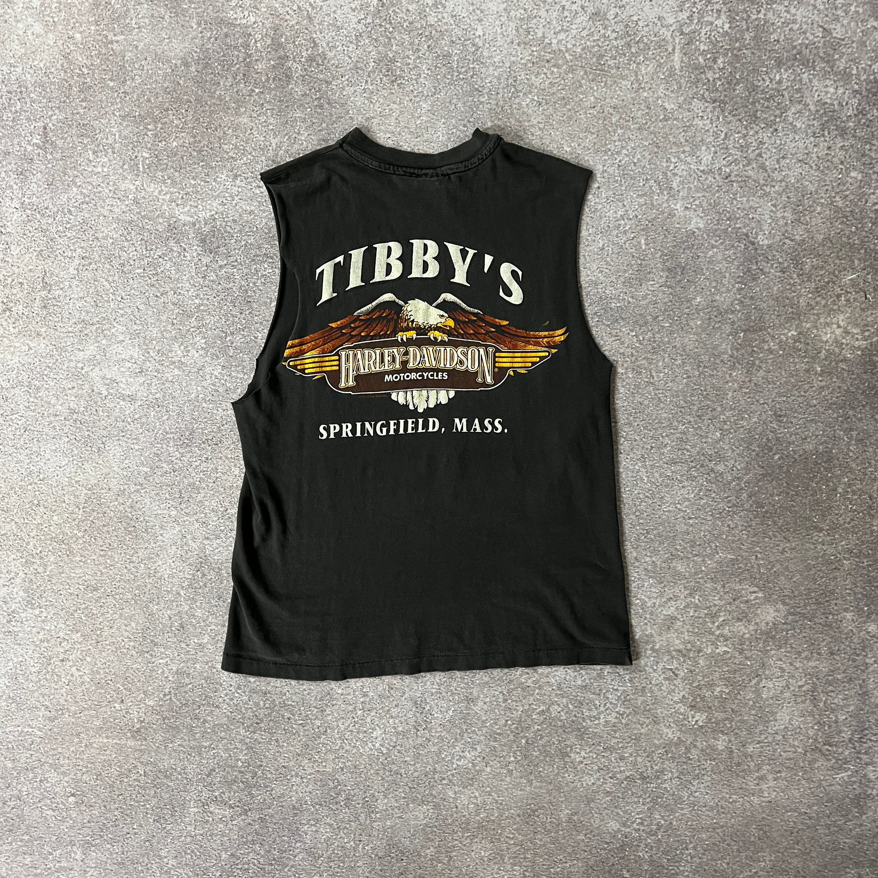 90s Harley Davidson Springfield, MA Distressed Tank Top M