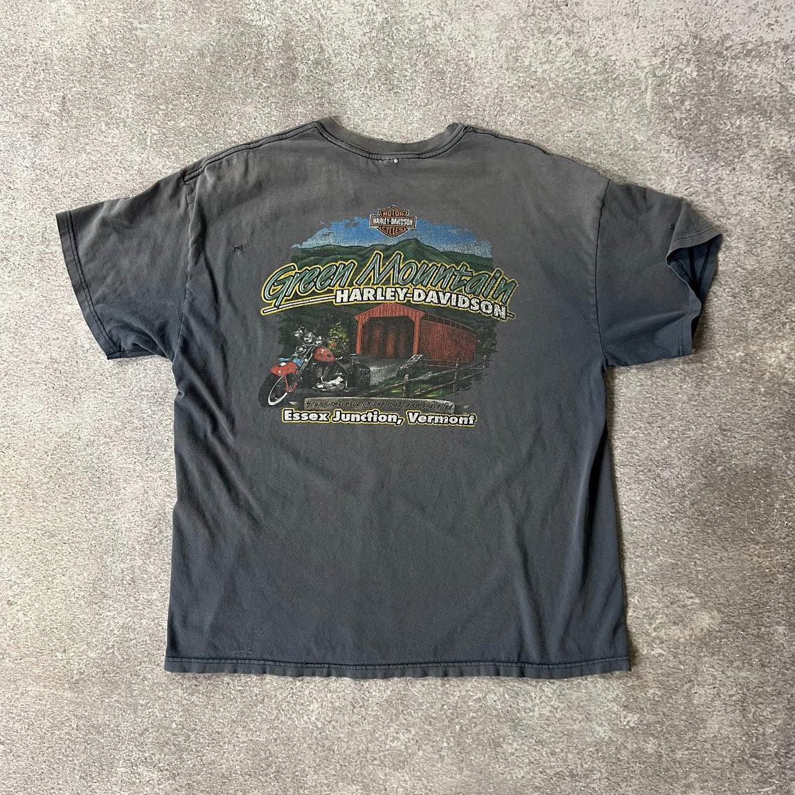 2010s Essex Junction Gray Worn In Tee XL