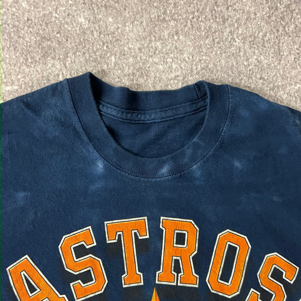 90s Houston Astros Liquid Blue Big Logo Tee M