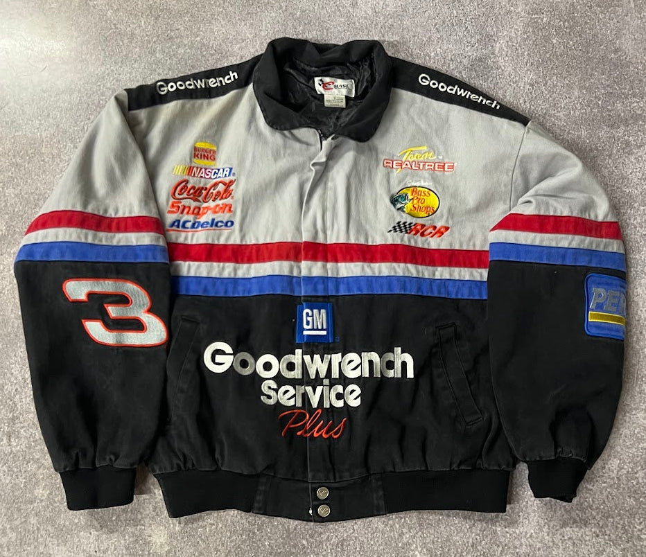90s Dale Earnhardt NASCAR Chase Authentics Embroidered Puffer Jacket L