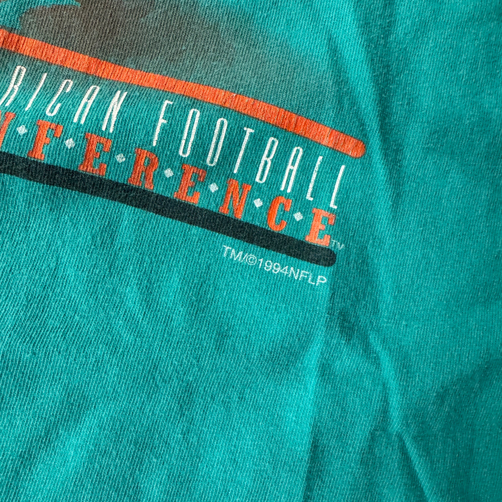 90s Miami Dolphins American Football Conference Big Logo Tee XL