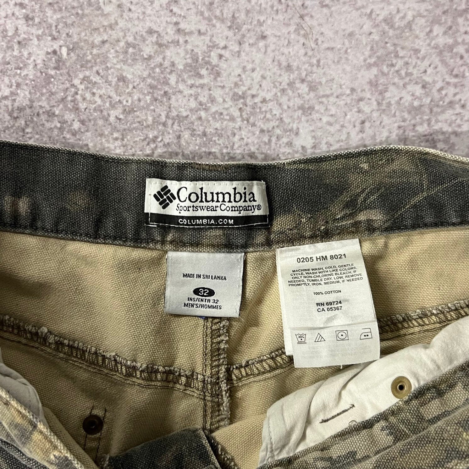Y2K Columbia Mossy Oak Real-Tree Camo Pants 32W x 32L