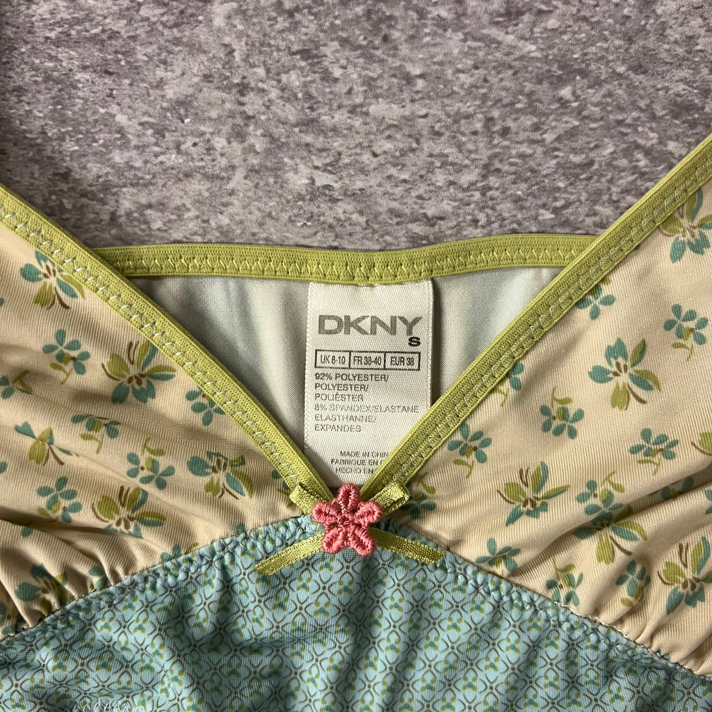 Y2K DKNY Multi Patterned Tank Top S