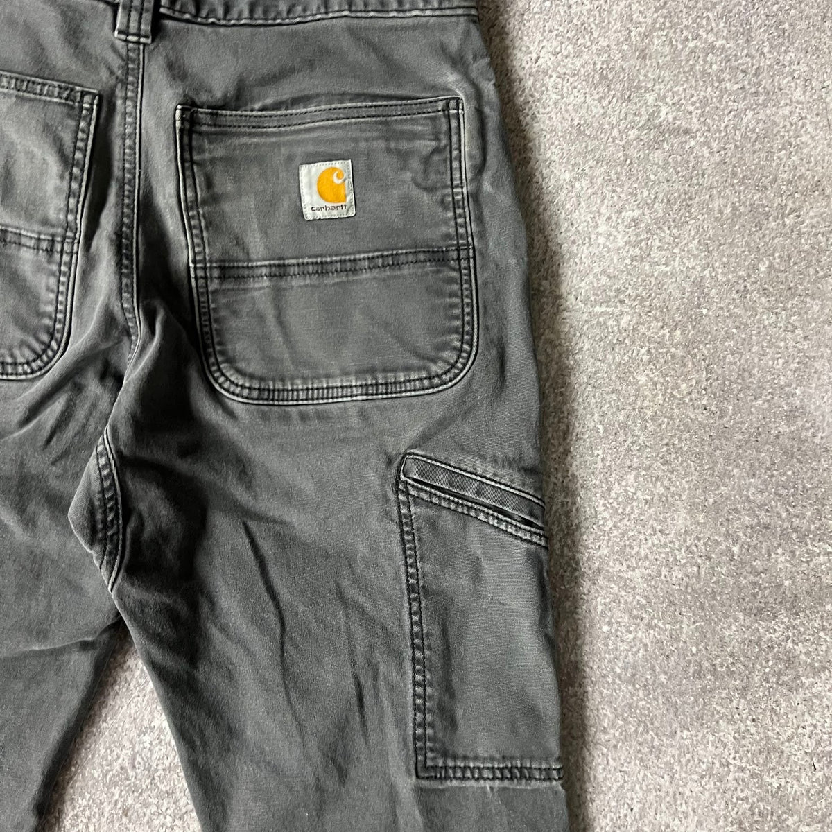 Modern Carhartt Workwear Faded Relaxed Gray Streetwear Pants 31x32