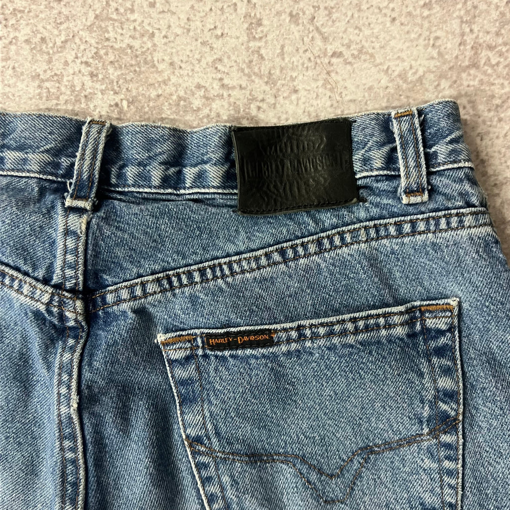 2010s Harley Davidson Blue Jeans 33W x 32L