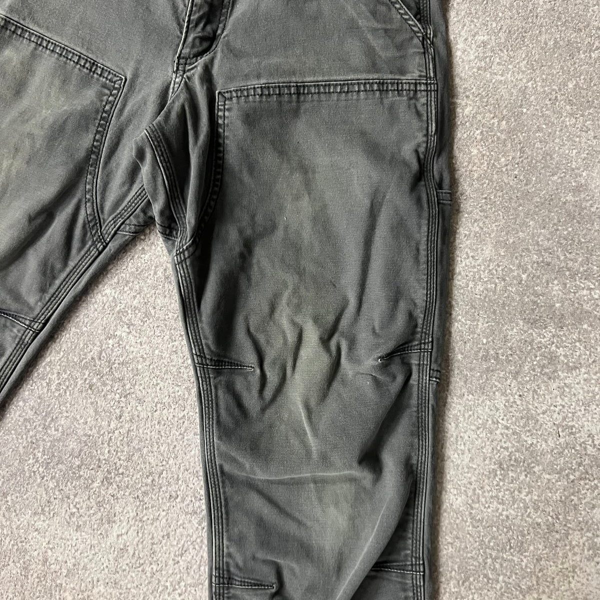 Modern Carhartt Workwear Faded Relaxed Gray Streetwear Pants 31x32