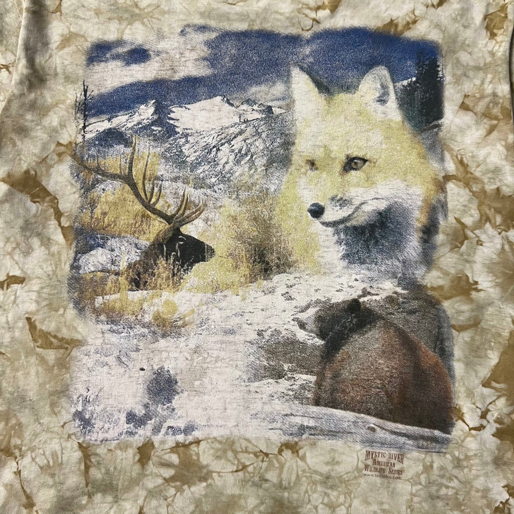 90s Delta Tie Dye Graphic Double Stitch Vintage Outdoor Tee L