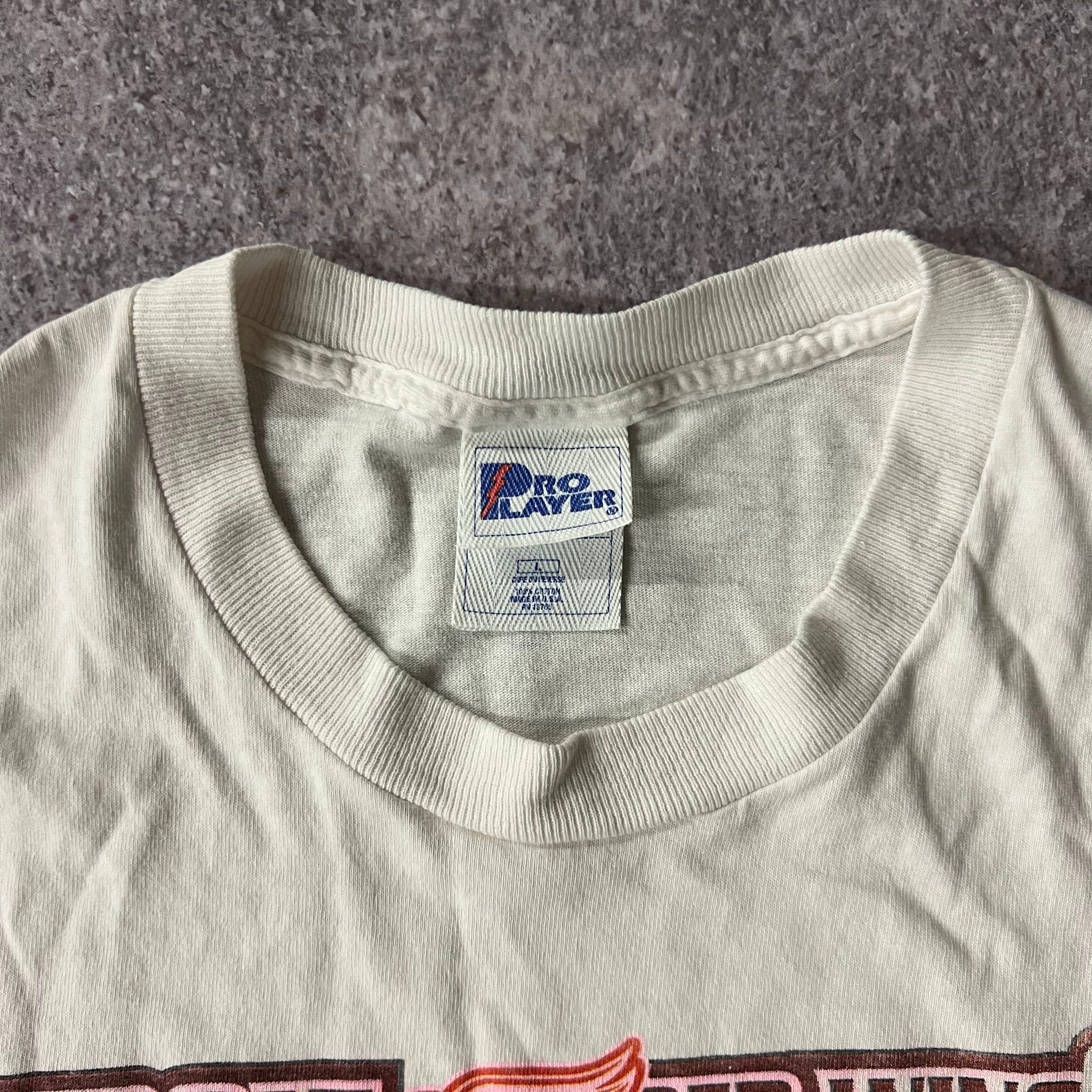 90s Detroit Red Wings Pro Player Big Logo Single Stitch Tee L